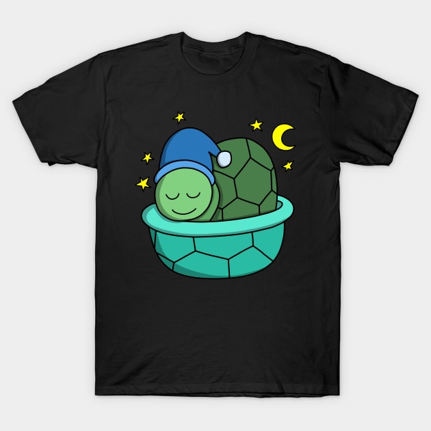 Cute Sleepy Turtle T-Shirt by pako-valor